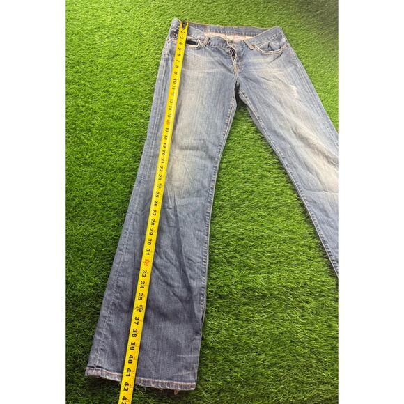 Lucky Brand Sweet Dream Jeans Womens Sz 12 31L Blue Dungarees Bootcut USA Denim. - Picture 7 of 12